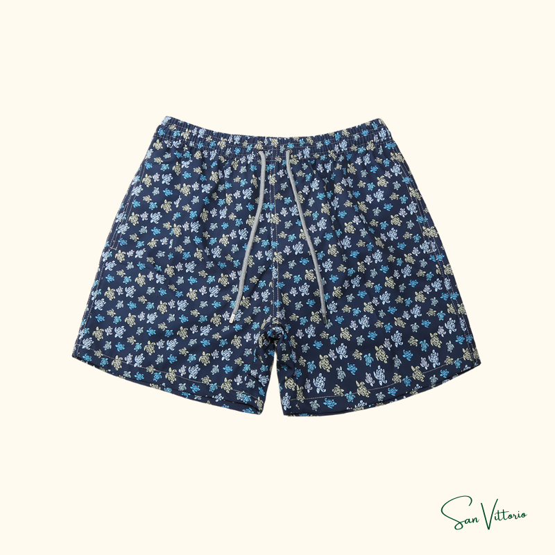 Short "Dark Blue Colorful Mini Turtles" Vile