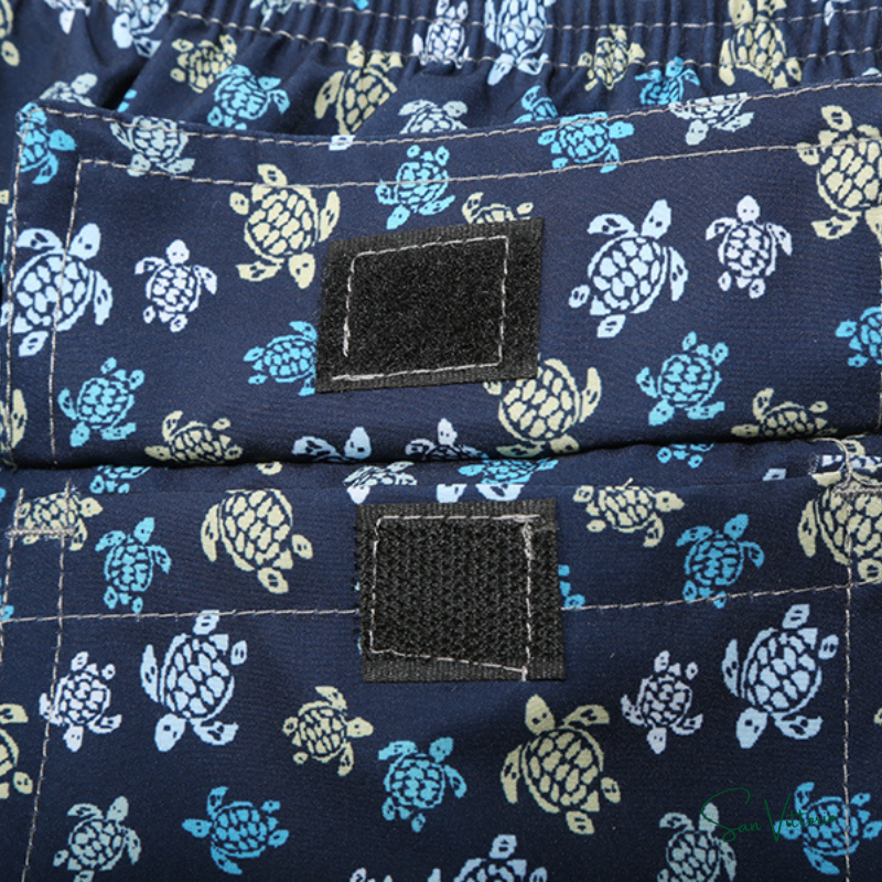 Short "Dark Blue Colorful Mini Turtles" Vile